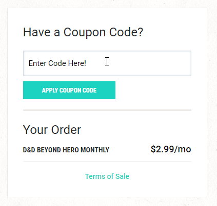 d and d beyond coupon code